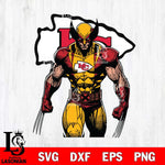 Kansas City Chiefs Badass Wolverine Svg Eps Dxf Png File, Digital Download, Instant Download