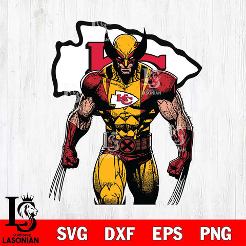 Kansas City Chiefs Badass Wolverine Svg Eps Dxf Png File, Digital Download, Instant Download