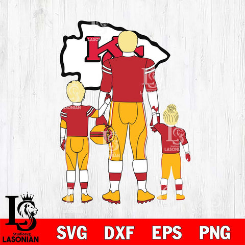 Kansas City Chiefs Best Dad Ever , father day , DAD NFL 3 Svg Eps Dxf Png File, Digital Download, Instant Download