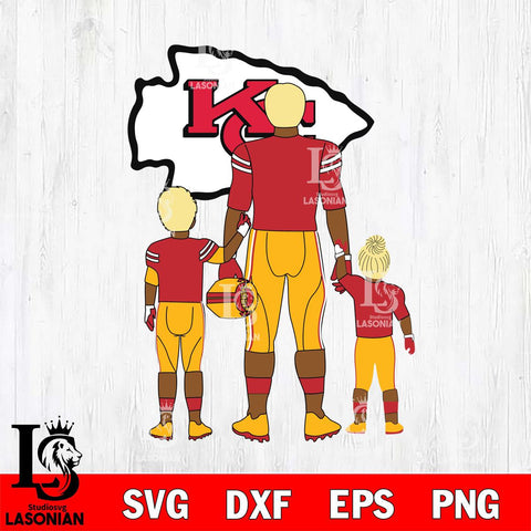 Kansas City Chiefs Best Dad Ever , father day , DAD NFL 4 Svg Eps Dxf Png File, Digital Download, Instant Download