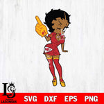 Kansas City Chiefs Betty Boop Cheering SVG Svg Eps Dxf Png File, Digital Download, Instant Download