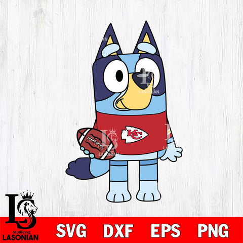 Kansas City Chiefs Bluey 2 NFL Svg Eps Dxf Png File, Digital Download, Instant Download