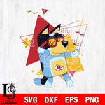 Kansas City Chiefs Bluey 4 NFL Svg Eps Dxf Png File, Digital Download, Instant Download