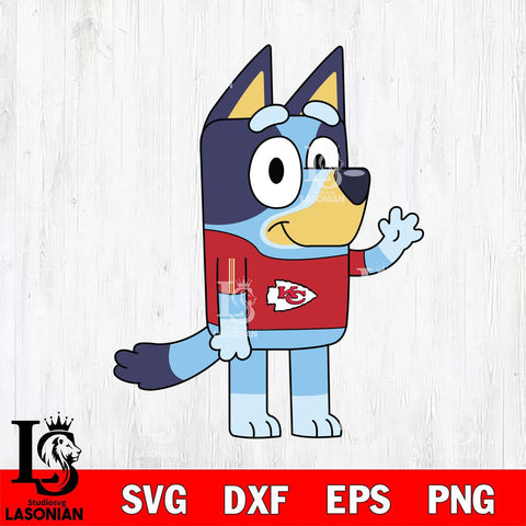 Kansas City Chiefs Bluey 5 NFL Svg Eps Dxf Png File, Digital Download, Instant Download