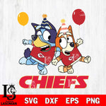 Kansas City Chiefs Bluey & Bingo 2 Svg Eps Dxf Png File, NFL svg, Digital Download, Instant Download
