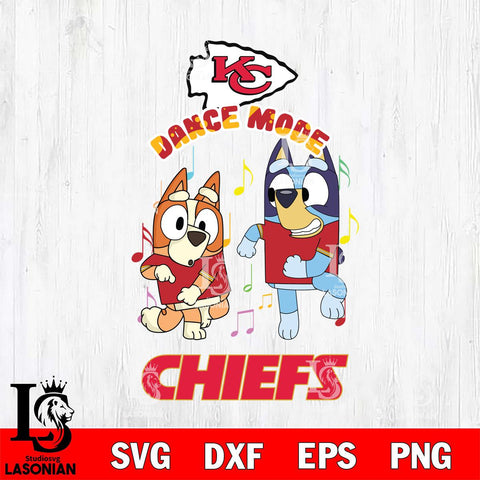 Kansas City Chiefs Bluey Bingo Dance Mode Svg Eps Dxf Png File, NFL svg, Digital Download, Instant Download