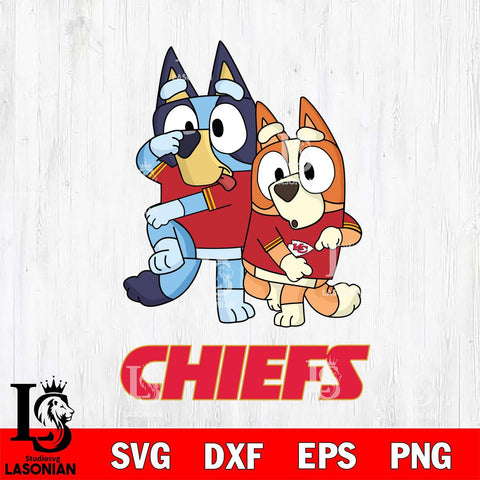 Kansas City Chiefs Bluey Chilli Dance Mode Svg Eps Dxf Png File, Digital Download, Instant Download
