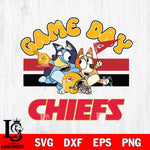 Kansas City Chiefs Bluey Chilli  Game day NFL Svg Eps Dxf Png File, Digital Download, Instant Download