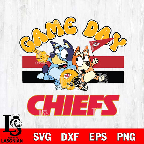 Kansas City Chiefs Bluey Chilli  Game day NFL Svg Eps Dxf Png File, Digital Download, Instant Download