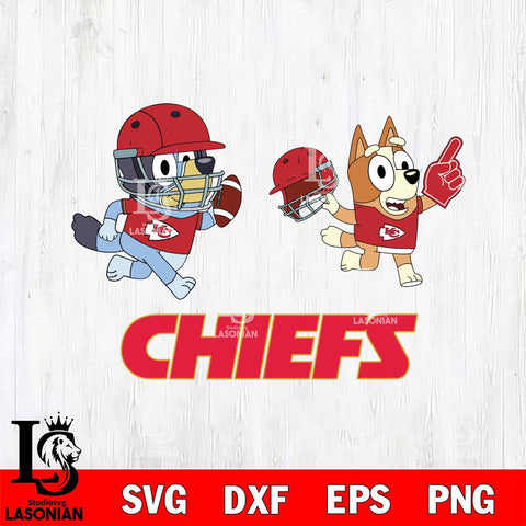 Kansas City Chiefs Bluey Chilli NFL 2 Svg Eps Dxf Png File, Digital Download, Instant Download