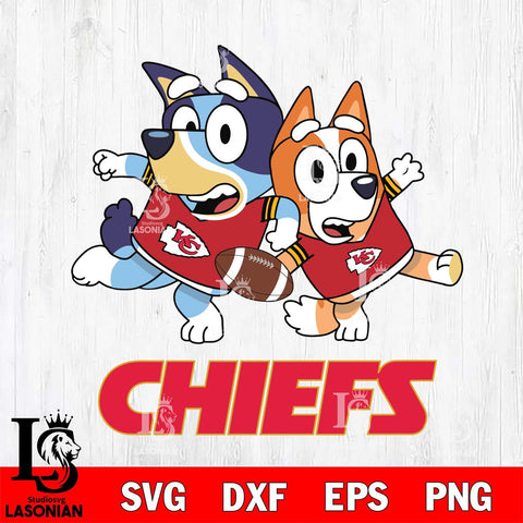 Kansas City Chiefs Bluey Chilli NFL Svg Eps Dxf Png File, Digital Download, Instant Download