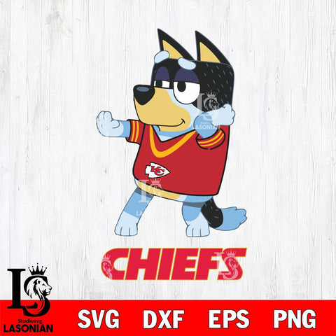 Kansas City Chiefs Bluey Dad Dance Svg Eps Dxf Png File, Digital Download, Instant Download