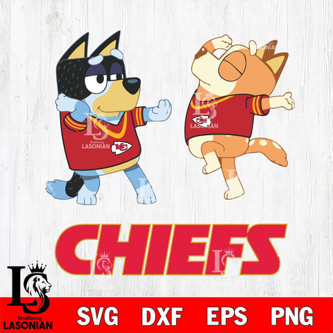 Kansas City Chiefs Bluey Dance Svg Eps Dxf Png File, Digital Download, Instant Download