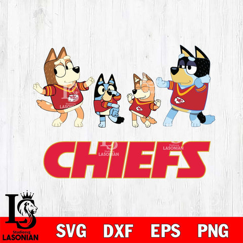 Kansas City Chiefs Bluey Dance Squats Svg Eps Dxf Png File, Digital Download, Instant Download