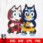 Kansas City Chiefs Bluey Deadpool Wolverine Svg Eps Dxf Png File, Digital Download, Instant Download