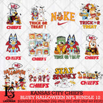 Kansas City Chiefs Bluey Halloween 12 SVG Svg Eps Dxf Png File, Digital Download, Instant Download