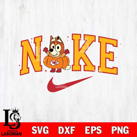 Kansas City Chiefs Bluey Halloween Nike Nfl Svg Eps Dxf Png File, Digital Download, Instant Download