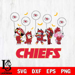 Kansas City Chiefs Bluey Halloween Spooky Svg Eps Dxf Png File, Digital Download, Instant Download