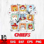 Kansas City Chiefs Bluey Halloween Sport Svg Eps Dxf Png File, Digital Download, Instant Download