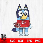 Kansas City Chiefs Bluey NFL 2 Svg Eps Dxf Png File, Digital Download, Instant Download