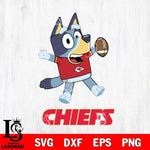 Kansas City Chiefs Bluey Sport Football Cricut Files,Bluey Svg file,Digital Download ,Instant Download