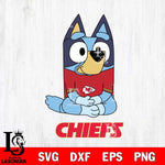 Kansas City Chiefs Bluey Styles Football Cricut Files,Bluey Svg file,Digital Download ,Instant Download