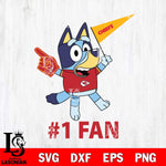 Kansas City Chiefs Bluey #1 Fan Cricut Files,Bluey Svg file,Digital Download ,Instant Download