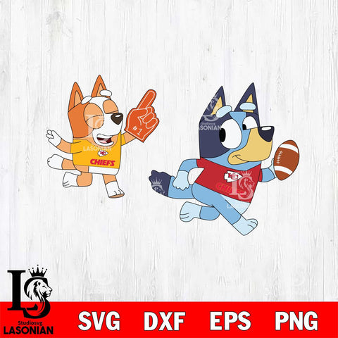Kansas City Chiefs Bluey chilli football NFL Svg Eps Dxf Png File, Digital Download, Instant Download
