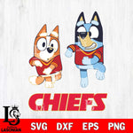 Kansas City Chiefs Bluey with Chilli Dance Svg Eps Dxf Png File, Digital Download, Instant Download