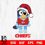 Kansas City Chiefs Christmas Bluey Sport Svg Eps Dxf Png File,Cut Svg Files, Digital File, Sublimation
