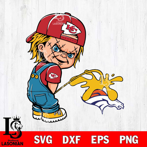 Kansas City Chiefs Chucky Piss On Denver Broncos Svg Eps Dxf Png File, Digital Download, Instant Download