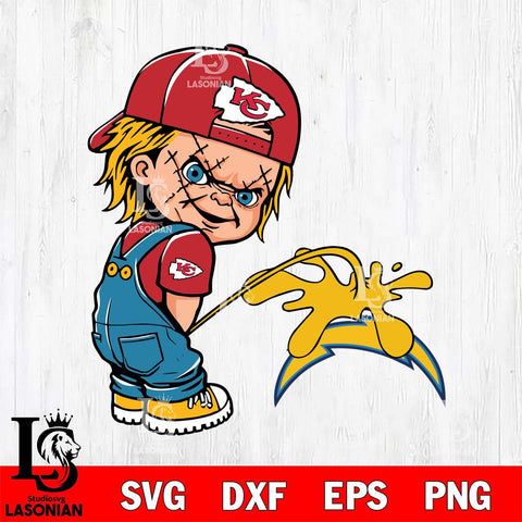 Kansas City Chiefs Chucky Piss On Los Angeles Chargers Svg Eps Dxf Png File, Digital Download, Instant Download