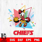 Kansas City Chiefs Cute Daisy Duck Cheerleader SVG DXF EPS PNG FILE, Disney Father day File Cut,Digital Download,Instant Download,Disney Svg Files