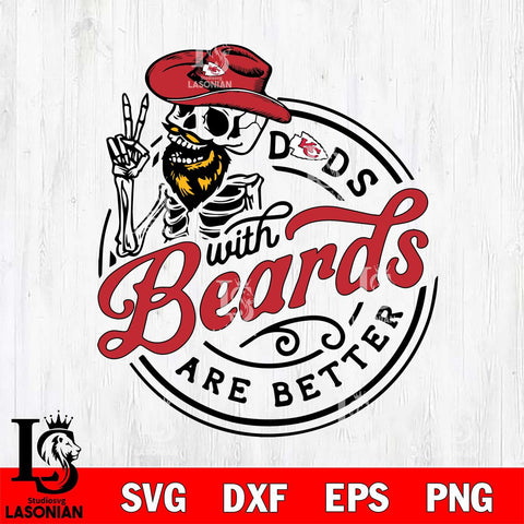Kansas City Chiefs Dad With Beard Are Better Svg Eps Dxf Png File, Digital Download, Instant Download