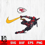 Kansas City Chiefs Deadpool Nike Svg Eps Dxf Png File, Digital Download, Instant Download