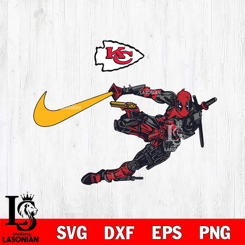 Kansas City Chiefs Deadpool Nike Svg Eps Dxf Png File, Digital Download, Instant Download