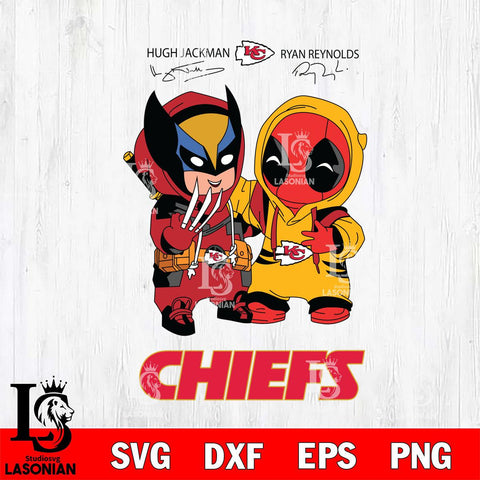 Kansas City Chiefs Deadpool X Wolverine Funny Svg Eps Dxf Png File, Digital Download, Instant Download