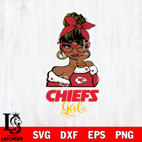 Kansas City Chiefs Fan Girl Svg Eps Dxf Png File, Digital Download, Instant Download