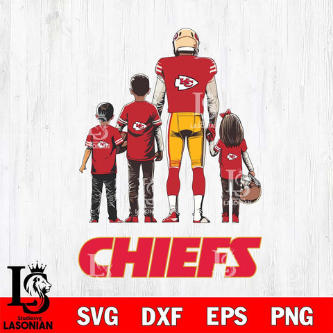 Kansas City Chiefs Father Football SVG DXF EPS PNG FILE,NFL SVG, Father day Digital Download,Instant Download, Silhouette