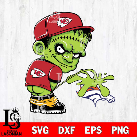 Kansas City Chiefs Frankenstein Piss On Denver Broncos Svg Eps Dxf Png File, Digital Download, Instant Download