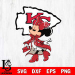 Kansas City Chiefs Glamorous Minnie Svg Eps Dxf Png File, Digital Download, Instant Download