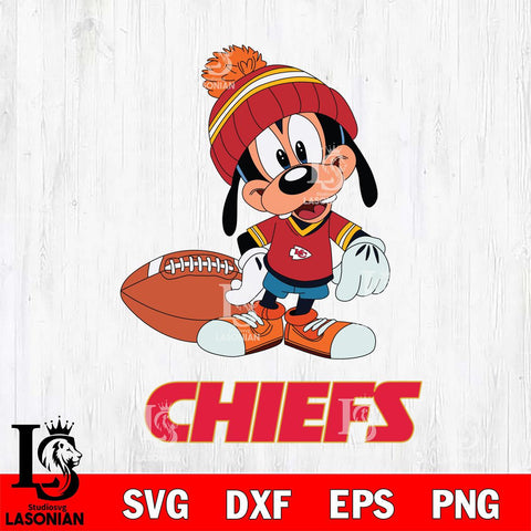 Kansas City Chiefs Goofy Football SVG DXF EPS PNG FILE,NFL Cricut ,Football Digital Download,Instant Download, Silhouette