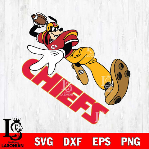 Kansas City Chiefs Goofy rugby player SVG DXF EPS PNG FILE,NFL Cricut ,Football Digital Download,Instant Download, Silhouette