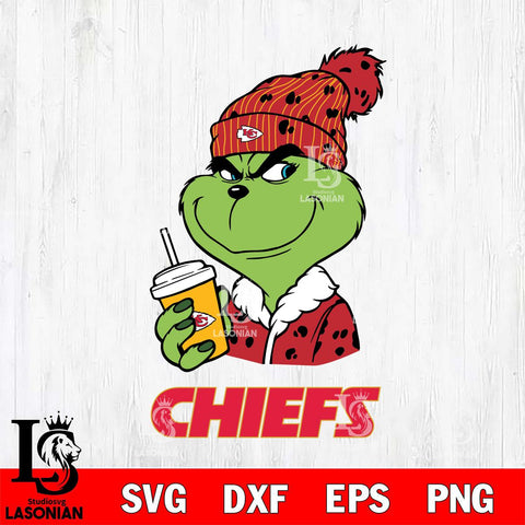 Kansas City Chiefs Grinch Cofffe Christmas Svg Eps Dxf Png File,Cricut svg files, Digital Download, Instant Download