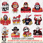 Kansas City Chiefs Halloween Bundle 12 SVG Svg Eps Dxf Png File, Bundle NFL svg, Digital Download, Instant Download
