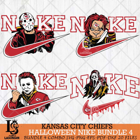 Kansas City Chiefs Halloween NFL Bundle 4 Svg Eps Dxf Png File, Digital Download, Instant Download