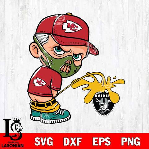 Kansas City Chiefs Hannibal Lecter Piss On Las Vegas Raiders Svg Eps Dxf Png File, Digital Download, Instant Download