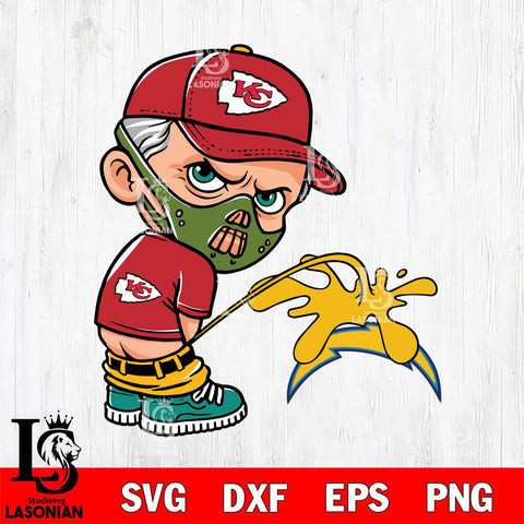 Kansas City Chiefs Hannibal Lecter Piss On Los Angeles Chargers Svg Eps Dxf Png File, Digital Download, Instant Download