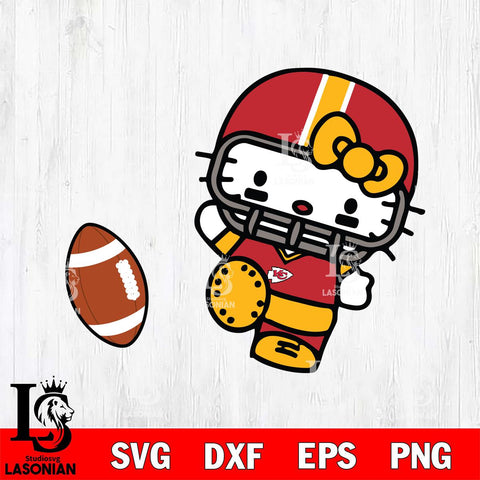 Kansas City Chiefs Hello Kitty sport 12 Svg Eps Dxf Png File, Digital Download, Instant Download