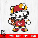 Kansas City Chiefs Hello Kitty sport 2 Svg Eps Dxf Png File, Digital Download, Instant Download